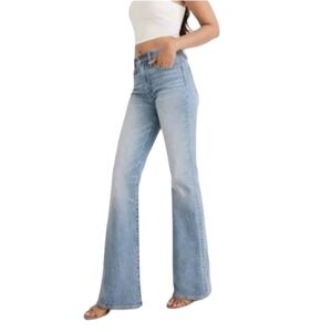 Madewell Sky Blue Wide Leg Jeans